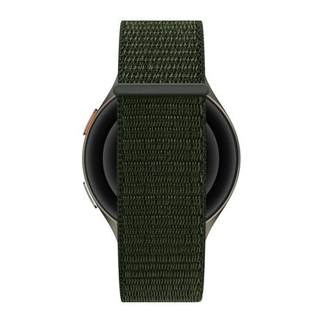 Bandz Bandz Samsung Galaxy Watch 7 - 44mm nylon band 'Easy fit' (groen) Bandz Bandz Samsung Galaxy Watch 7 - 44mm nylon band 'Easy fit' (groen)