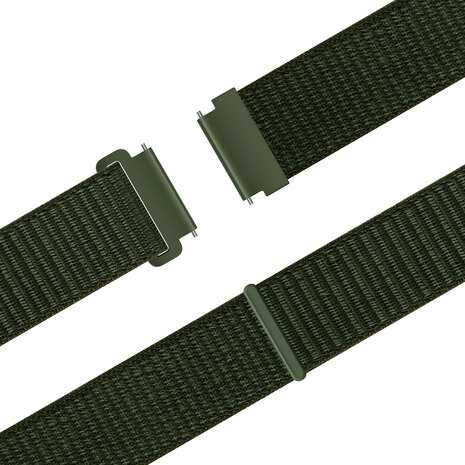 Bandz Bandz Samsung Galaxy Watch 7 - 44mm nylon band 'Easy fit' (groen) Bandz Bandz Samsung Galaxy Watch 7 - 44mm nylon band 'Easy fit' (groen)