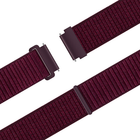 Bandz Bandz Samsung Galaxy Watch 7 - 44mm nylon band 'Easy fit' (plum) Bandz Bandz Samsung Galaxy Watch 7 - 44mm nylon band 'Easy fit' (plum)