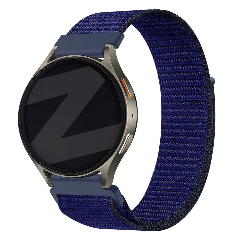 Bandz Bandz Samsung Galaxy Watch 5 Pro nylon band 'Easy fit' (blauw)