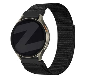 Bandz Bandz Samsung Galaxy Watch 4 - 44mm nylon band 'Easy fit' (zwart)