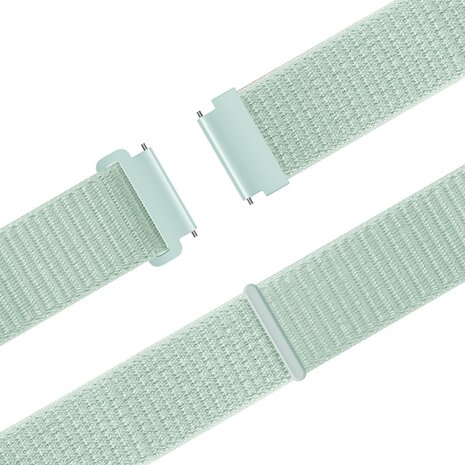 Bandz Bandz Samsung Galaxy Watch 4 - 44mm nylon band 'Easy fit' (lichtgroen)
