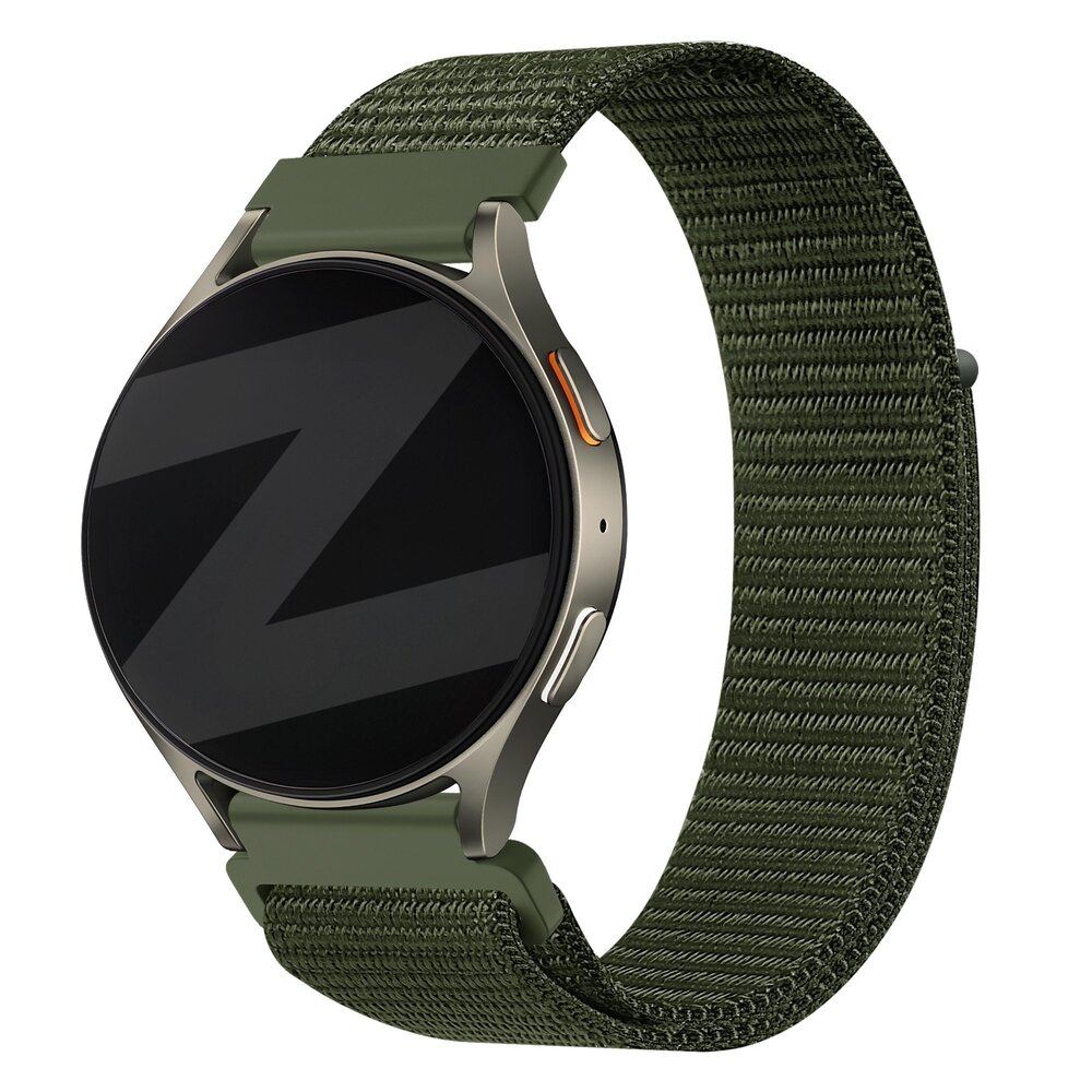 Bandz Bandz Samsung Galaxy Watch 42mm nylon band 'Easy fit' (groen)