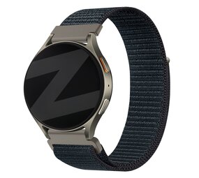 Bandz Bandz Huawei Watch GT 3 Pro 43mm nylon band 'Easy fit' (grijsblauw) Bandz Bandz Huawei Watch GT 3 Pro 43mm nylon band 'Easy fit' (grijsblauw)