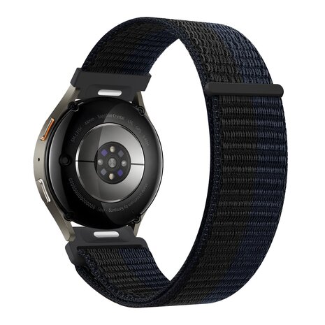 Bandz Bandz Amazfit Bip U (Pro) nylon band 'Easy fit' (zwart/blauw)
