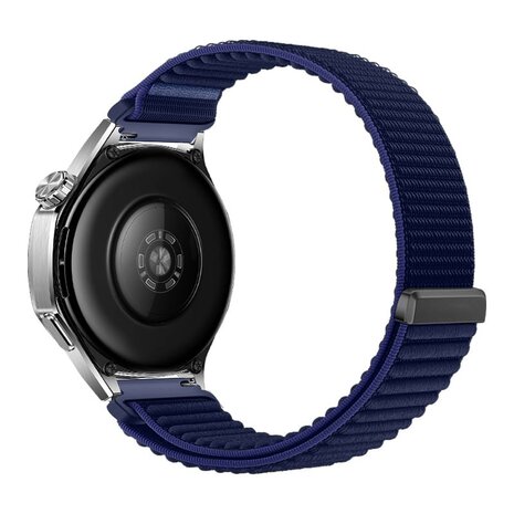 Strap-it® Strap-it Amazfit GTS 2 wave nylon band (donkerblauw)