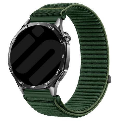 Strap-it® Strap-it Withings Steel HR Sport wave nylon band (donkergroen)