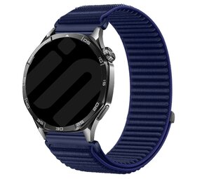 Strap-it® OnePlus Watch wave nylon band (donkerblauw)