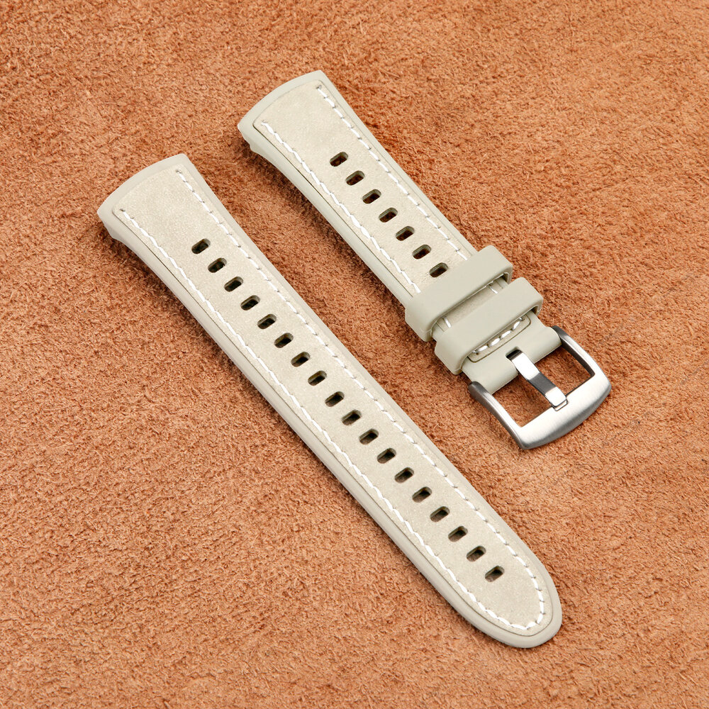 Strap-it® Strap-it Huawei Watch 5 - 42mm leren hybrid bandje 'perfect fit' (beige) Strap-it® Strap-it Huawei Watch 5 - 42mm leren hybrid bandje 'perfect fit' (beige)