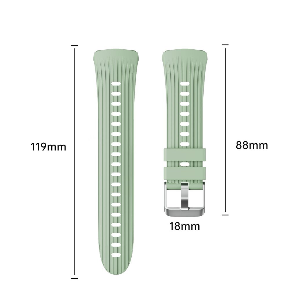 Strap-it® Strap-it Huawei Watch 5 - 42mm siliconen bandje 'perfect fit' (lichtgroen)