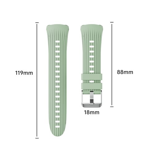 Strap-it® Strap-it Huawei Watch 5 - 42mm siliconen bandje 'perfect fit' (lichtgroen)