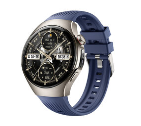Strap-it® Huawei Watch 5 - 46mm siliconen bandje 'perfect fit' (donkerblauw)