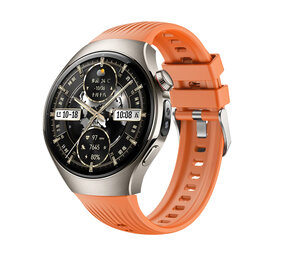 Strap-it® Huawei Watch 5 - 46mm siliconen bandje 'perfect fit' (oranje)
