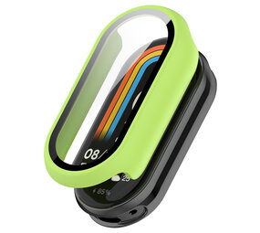 Strap-it® Xiaomi Smart Band 10 hard case met glas (lichtgroen)