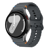 Strap-it® Samsung Galaxy Watch 4 40mm Wave bandje (grafiet) Strap-it® Samsung Galaxy Watch 4 40mm Wave bandje (grafiet)