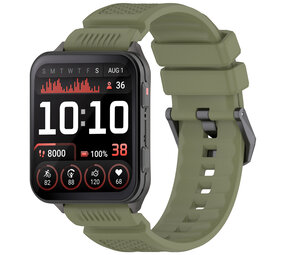 Strap-it® Garmin Venu X1 siliconen bandje (legergroen)
