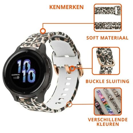 Strap-it® Strap-it Lucky Leopard OnePlus Watch 3 - 43mm bandje