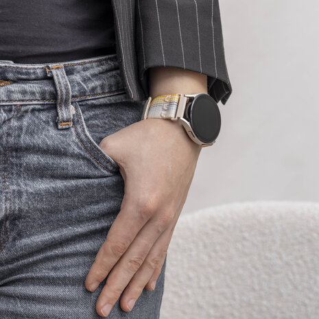 Strap-it® Strap-it OnePlus Watch 3 - 43mm nylon band (sterrenlicht mix)
