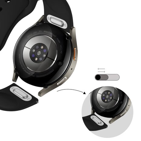 Bandz Bandz OnePlus Watch 3 - 43mm sport band 'Easy fit' (zwart)