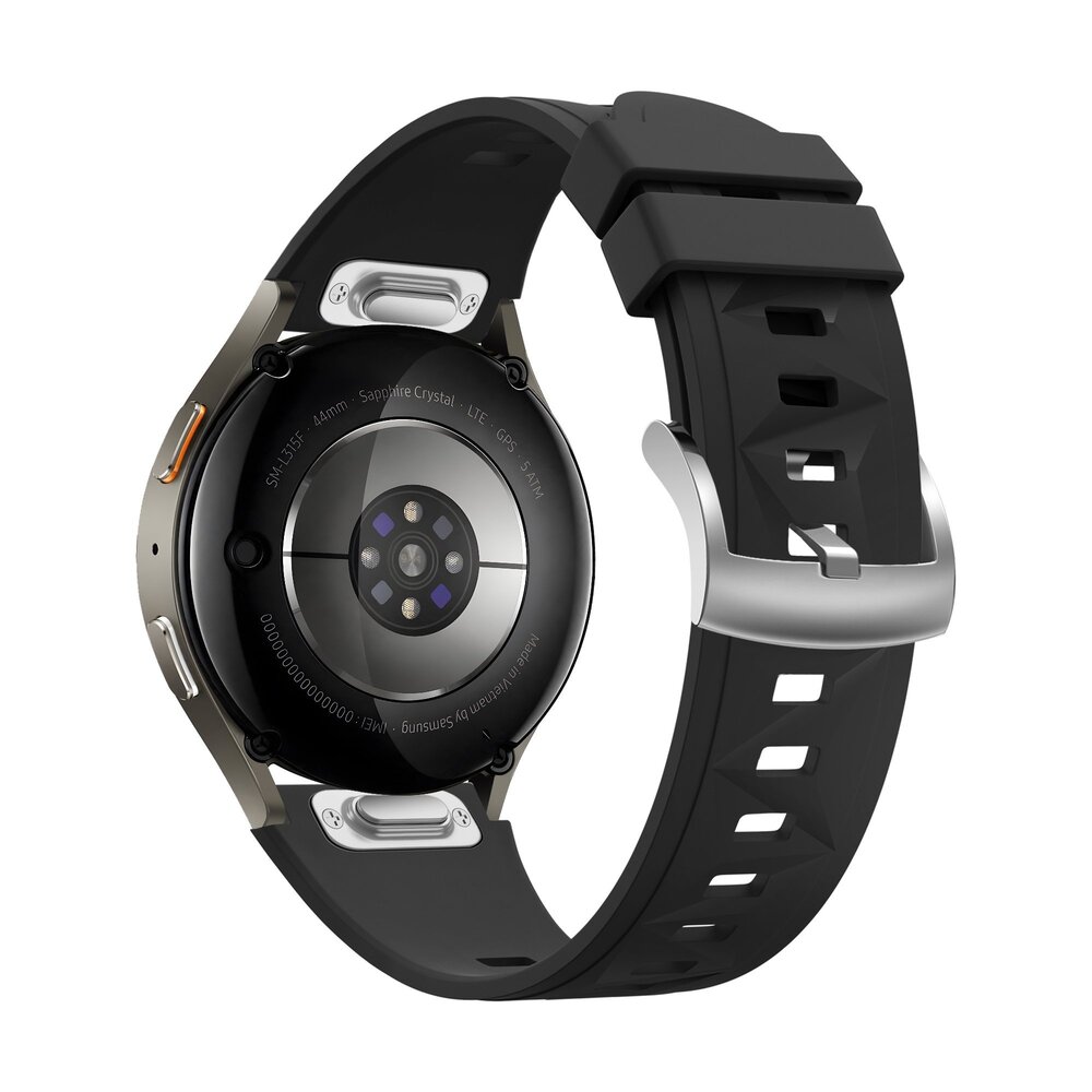 Bandz Bandz OnePlus Watch 3 - 43mm siliconen band 'Easy fit' (zwart)