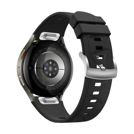 Bandz Bandz OnePlus Watch 3 - 43mm siliconen band 'Easy fit' (zwart)
