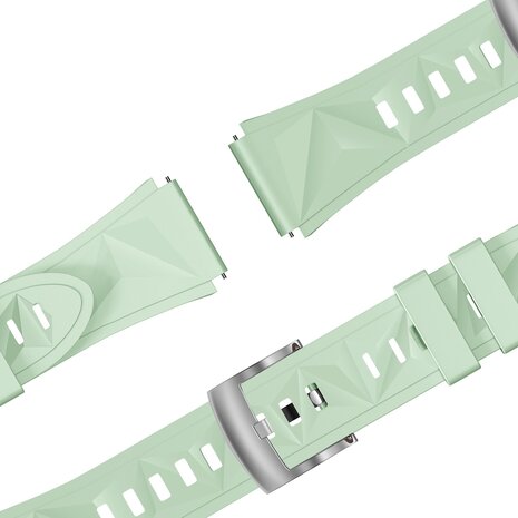 Bandz Bandz OnePlus Watch 3 - 43mm siliconen band 'Easy fit' (lichtgroen)