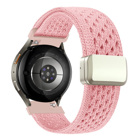 Bandz Bandz Samsung Galaxy Watch 7 - 44mm vintage nylon band (roze)