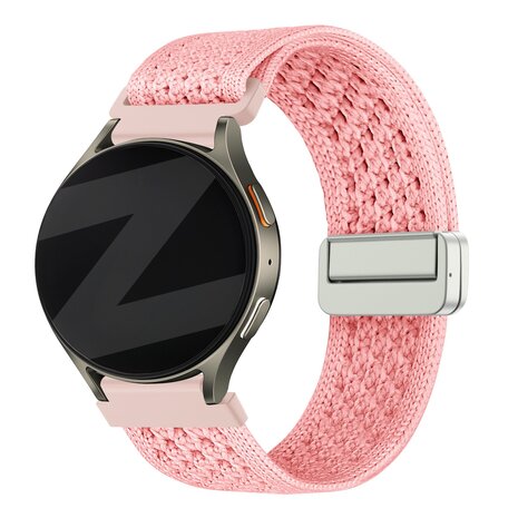 Bandz Bandz Samsung Galaxy Watch 7 - 40mm vintage nylon band (roze) Bandz Bandz Samsung Galaxy Watch 7 - 40mm vintage nylon band (roze)