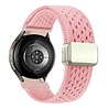Bandz Bandz Samsung Galaxy Watch 6 Classic - 43mm vintage nylon band (roze) Bandz Bandz Samsung Galaxy Watch 6 Classic - 43mm vintage nylon band (roze)