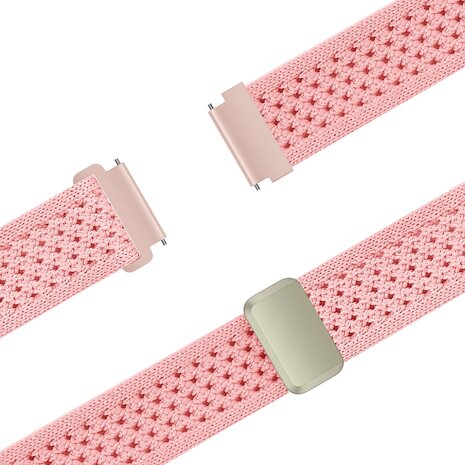 Bandz Bandz Samsung Galaxy Watch 6 Classic - 43mm vintage nylon band (roze) Bandz Bandz Samsung Galaxy Watch 6 Classic - 43mm vintage nylon band (roze)