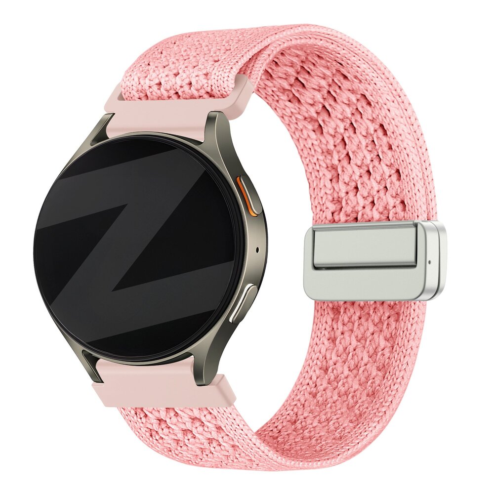 Bandz Bandz Samsung Galaxy Watch 6 - 44mm vintage nylon band (roze) Bandz Bandz Samsung Galaxy Watch 6 - 44mm vintage nylon band (roze)