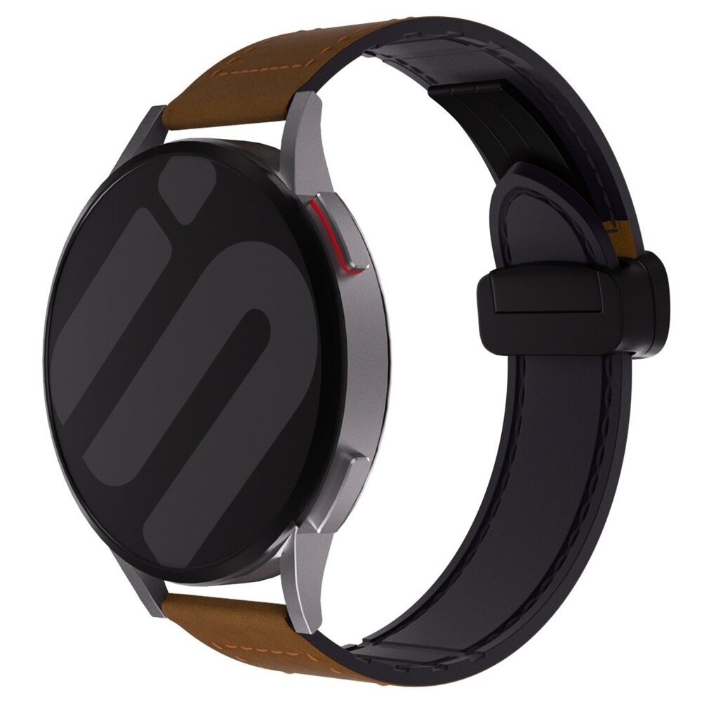 Strap-it® Strap-it Amazfit Balance 2 leren bandje met D-buckle (donkerbruin) Strap-it® Strap-it Amazfit Balance 2 leren bandje met D-buckle (donkerbruin)