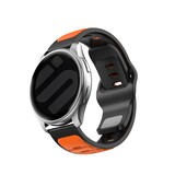 Strap-it® Amazfit Balance 2 outdoor duo siliconen bandje (oranje/zwart)