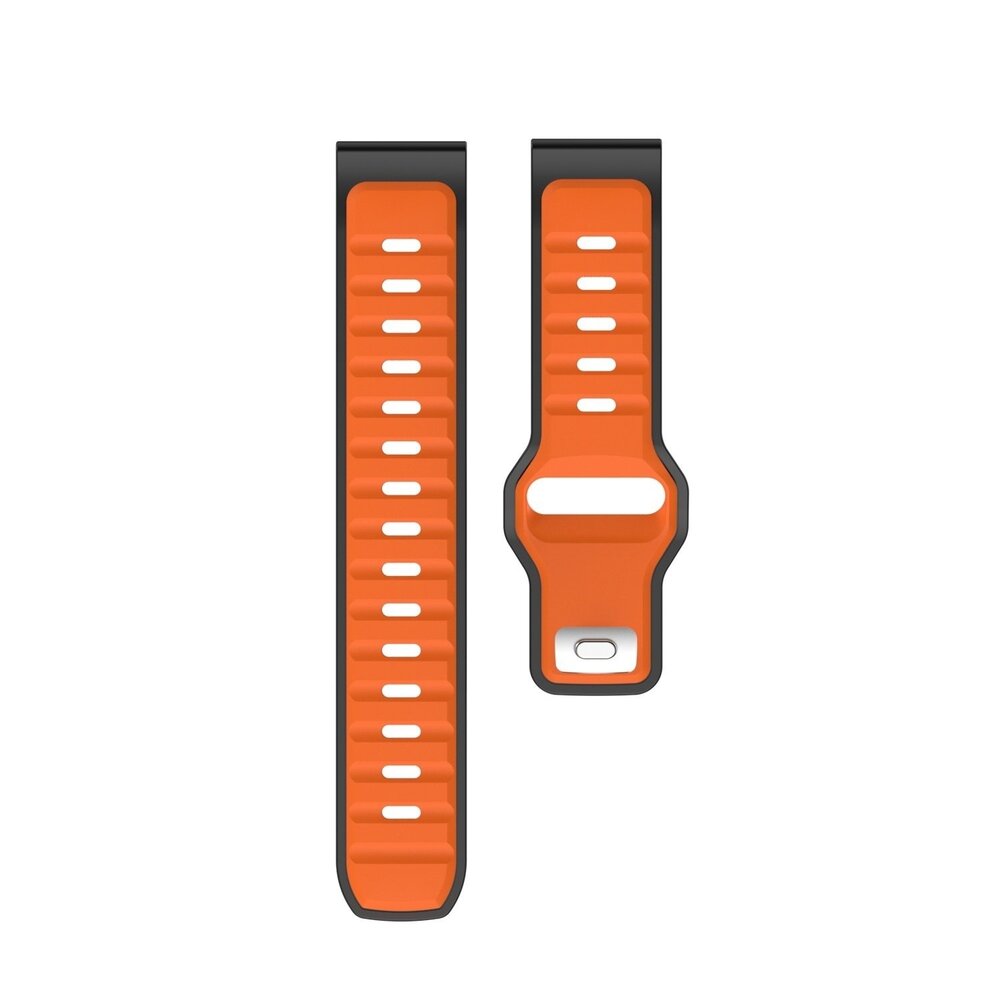 Strap-it® Strap-it Amazfit Balance 2 outdoor duo siliconen bandje (oranje/zwart)