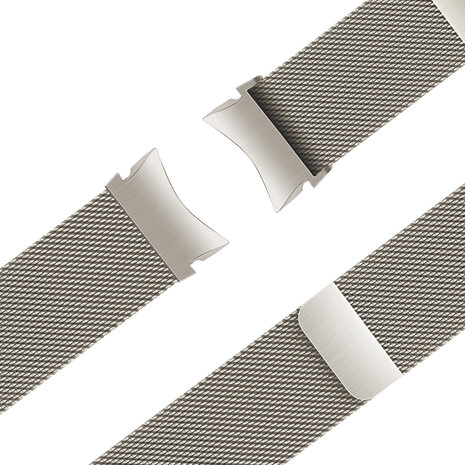 Bandz Bandz Samsung Galaxy Watch 6 Classic 47mm Milanese loop band (sterrenlicht)
