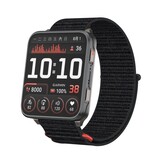 Strap-it® Garmin Venu X1 nylon bandje (zwart)