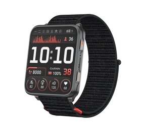 Strap-it® Garmin Venu X1 nylon bandje (zwart)