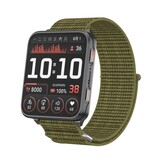 Strap-it® Garmin Venu X1 nylon bandje (olijfgroen)