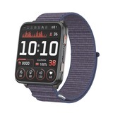 Strap-it® Garmin Venu X1 nylon bandje (donkerblauw)