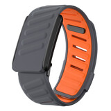Strap-it® Whoop 4.0 sport bandje (donkergrijs/oranje)