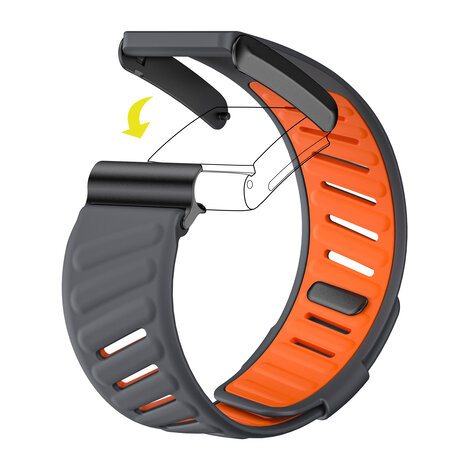 Strap-it® Strap-it Whoop 4.0 sport bandje (donkergrijs/oranje) Strap-it® Strap-it Whoop 4.0 sport bandje (donkergrijs/oranje)