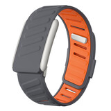 Strap-it® Whoop 5.0 sport bandje (donkergrijs/oranje)