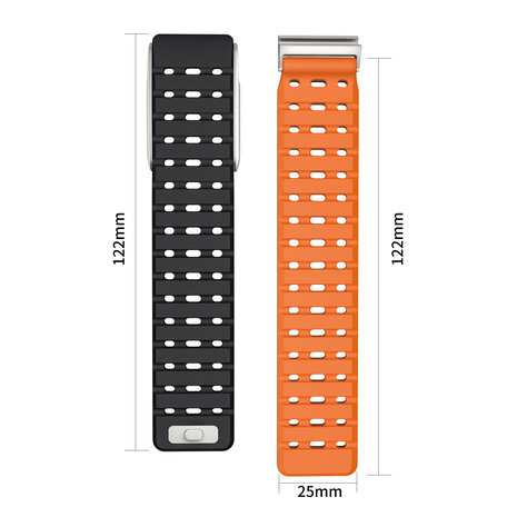 Strap-it® Strap-it Whoop MG magnetisch siliconen bandje (zwart/oranje)