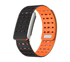 Strap-it® Whoop 5.0 magnetisch siliconen bandje (zwart/oranje)