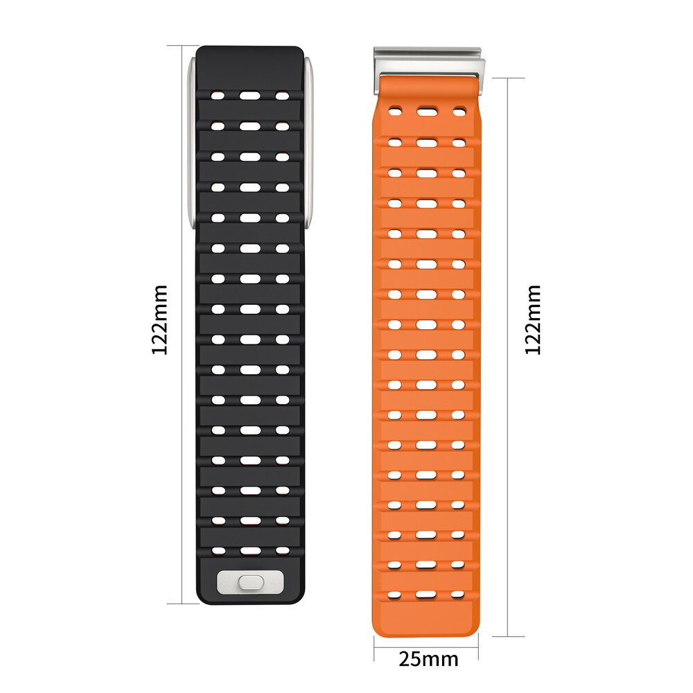 Strap-it® Strap-it Whoop 5.0  magnetisch siliconen bandje (zwart/oranje)