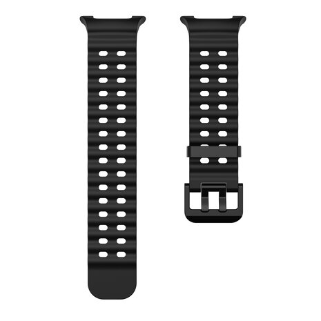 Strap-it® Strap-it Samsung Galaxy Watch 8 - 40mm Ocean bandje (zwart) Strap-it® Strap-it Samsung Galaxy Watch 8 - 40mm Ocean bandje (zwart)