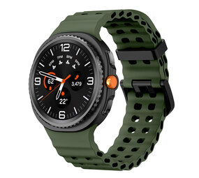 Strap-it® Samsung Galaxy Watch 8 - 40mm Ocean bandje (legergroen) Strap-it® Samsung Galaxy Watch 8 - 40mm Ocean bandje (legergroen)