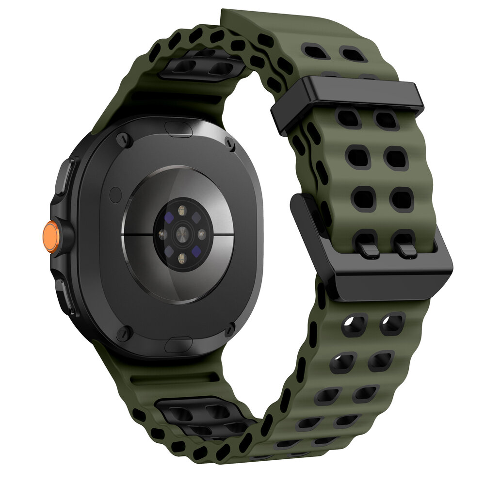 Strap-it® Strap-it Samsung Galaxy Watch 8 - 40mm Ocean bandje (groen/zwart)