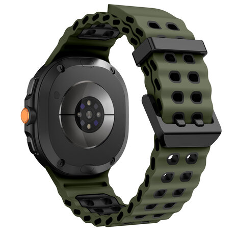 Strap-it® Strap-it Samsung Galaxy Watch 8 - 40mm Ocean bandje (groen/zwart)