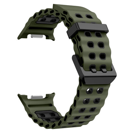 Strap-it® Strap-it Samsung Galaxy Watch 8 - 40mm Ocean bandje (groen/zwart)